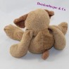 Doudou dog NICOTOY brown red heart 21 cm