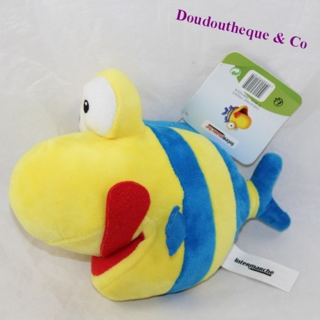Plüsch Fisch INTERMARCHÉ gelb blau Plüsch Fisch INTERMARCHÉ gelb blau