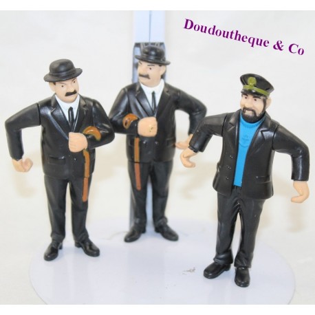 Lot de 3 figurines Tintin MCDONALD'S Dupond et Dupont, Capitaine Haddock Mcdo pvc 9 cm