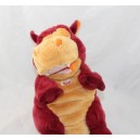 Peluche dragon TRUDI marionnette à main rouge orange 29 cm