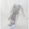 Doudou rabbit KLORANE gray pink velvet baby fabric laboratory 25 cm