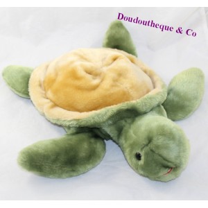 Peluche range pyjama tortue SANODIANE bouillotte vert 38 cm