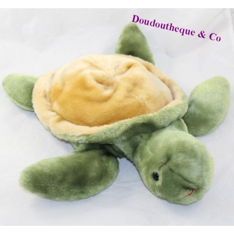 Peluche range pyjama tortue SANODIANE bouillotte vert 38 cm