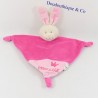 Doudou Flaches Kaninchen BABOU Dreieck rosa "Ich Bin eine Prinzessin" 30 cm