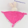 Doudou flat rabbit BABOU pink triangle "I Am A Princess" 30 cm