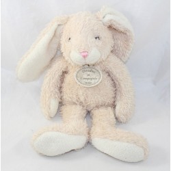 DOUDOU rabbit and COMPAGNIE rabbit beige nose pink micro marbles 31 cm