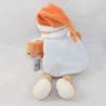 Doudou Cape Firmin DOUDOU Bär und Firma orange blau Flocken 24 cm