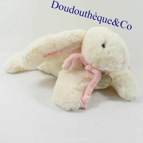 Doudou Kaninchen Bonbon Doudou und Firma rosa weiß große Modell 30 cm