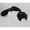 Pelo largo de toalla de gato persa blanco y negro de 40 cm