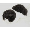 Peluche chat PLAYKIDS noir et blanc Persan poils longs 40 cm