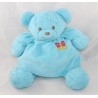 Teddy bear NOUNOURS sky blue embroidered butterfly pink green 30 cm