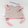 Doudou flache Katze ABSORBA quadrat 4 Knoten bedruckt blühend 20 cm