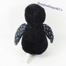 Peluche pingouin MONOPRIX noir et blanc à pois 24 cm