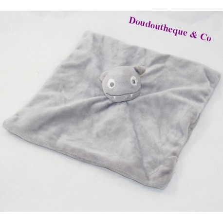 Doudou Flach Monster ZEEMAN Fledermaus Vampir Grau Quadrat 25 cm Doudou Flach Monster ZEEMAN Fledermaus Vampir Grau Quadrat 25 cm