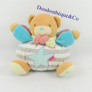 KALOO Bliss blue star and stripes cuddly bear plush toy 15 cm