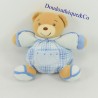 Doudou patapouf bear KALOO pocket and blue tiles 15 cm