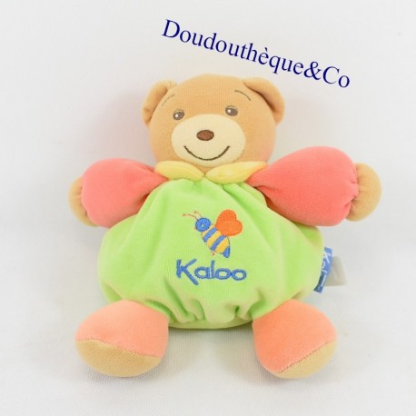 Cuddly toy ball bear KALOO orange and green bee 15 cm