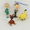 Lot of 4 figurines Mister Bean MARUKATSU Teddy Mr Bean, Irma Gobb, Scrapper,2002