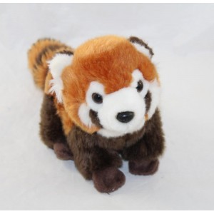 Peluche panda roux PELUX I COCCOLI marron roux blanc longue queue 28 cm