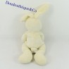 Peluche rabbit DOUDOU AND COMPAGNIE rabbit beige puppet micro marbles 25 cm