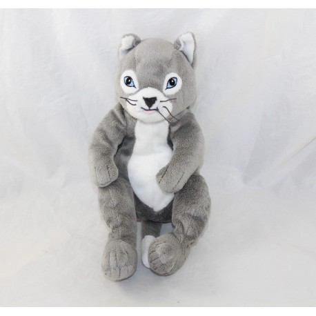 Gatto di peluche IKEA Gosig Katt grigio bianco occhi azzurri 28 cm