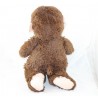 Mono de peluche MAX & SAX nudo beige marrón satinado Carrefour 55 cm