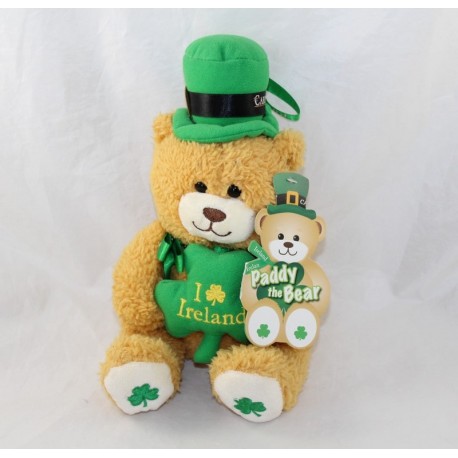 Peluche bear CARROLLS Irish Gifts Ireland hat leprechaun 25 cm