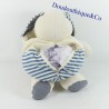 Doudou dog DOUDOU AND COMPAGNIE wears blue striped pajamas 40 cm