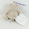 Doudou bear handkerchief DOUDOU AND COMPAGNY white mole 20 cm