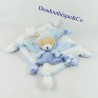 Doudou flat bear DOUDOU AND COMPANY Little blue cabbage stars 22 cm