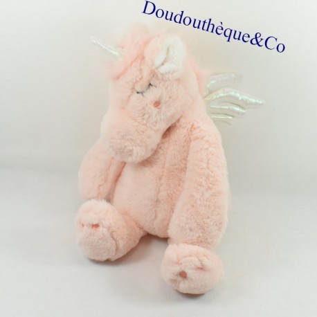 Plüsch Einhorn ETAM Sortiment Pyjama Kuscheltier Wärmflasche rosa weiße Flügel 45 cm