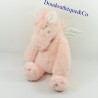 Peluche unicornio ETAM gama pijama peluche juguete botella de agua caliente rosa blanco alas 45 cm