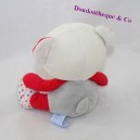 Peluche musicale ours GIPSY gris rouge sonore