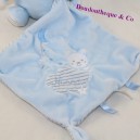 Doudou handkerchief bear MAX & SAX Carrefour bleu