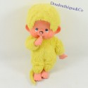 Peluche scimmia KIKI THE REAL AJENA giallo occhi azzurri vintage RARE 19 cm