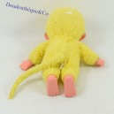 Peluche scimmia KIKI THE REAL AJENA giallo occhi azzurri vintage RARE 19 cm