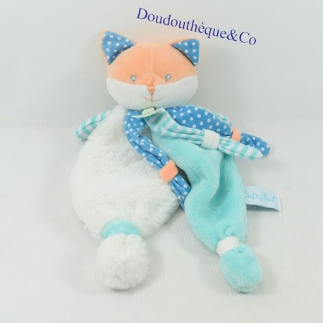 Doudou flat FOX BABY NAT' Poupi blue white BN0114 30 cm