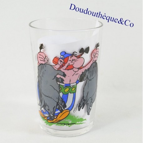 Senfglas Obelix und Wildschweine Goscinny-Uderzo Vintage 1968