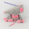 Doudou Maus THENSEIsch aus der Mode rosa grau 25 cm