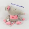 Doudou mouse FRENCH FASHION COUNTER pink gray 25 cm