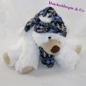 Plush bear ENESCO white scarf and cap