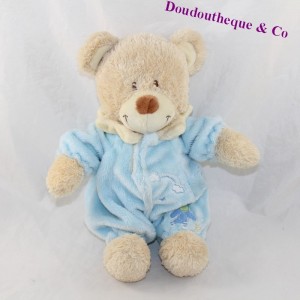 Plush bear TEX BABY blue pajamas cloud