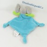 Doudou flat elephant U VERY SMALL blue green 25 cm