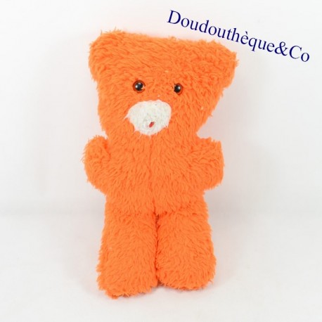 Plush bear TEDDY ORANGE WHITE VINTAGE PULLS TONGUE 30 cm