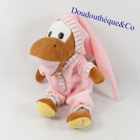 Plush Dinosaur CORA pink pajamas Wednesday 27 CM