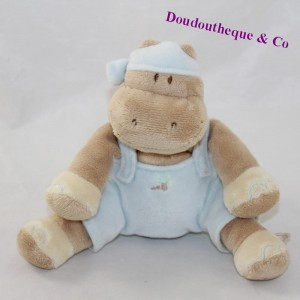 Doudou hippopotamus NOUKIE's Les Douzous tuta blu seduta 13 cm