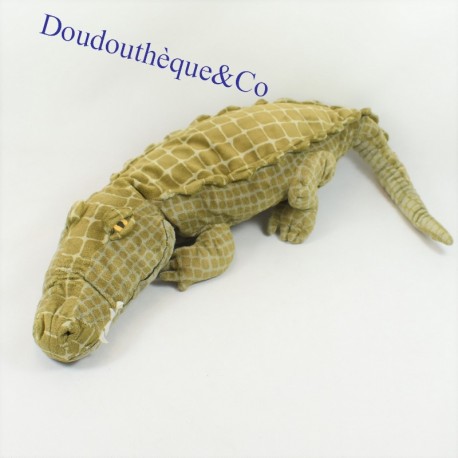 Plush alligator IKEA Harskare crocodile green yellow eyes 75 cm