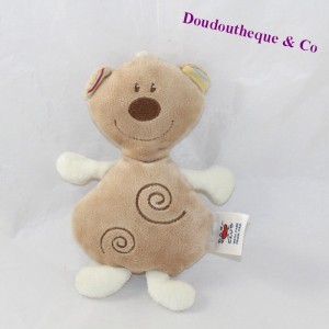 Doudou semi plat bär BABY CLUB C&A braun spiralen