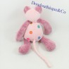 Peluche de ratón MARESE Noélie Les Zooxoo rosa con lunares multicolores 25 cm