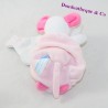 Doudou handkerchief mouse BARLEY SUGAR pink white 17 cm